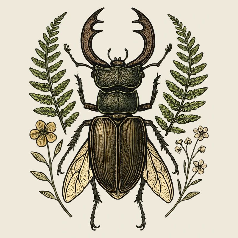 Feuillage du cerf Scarabée