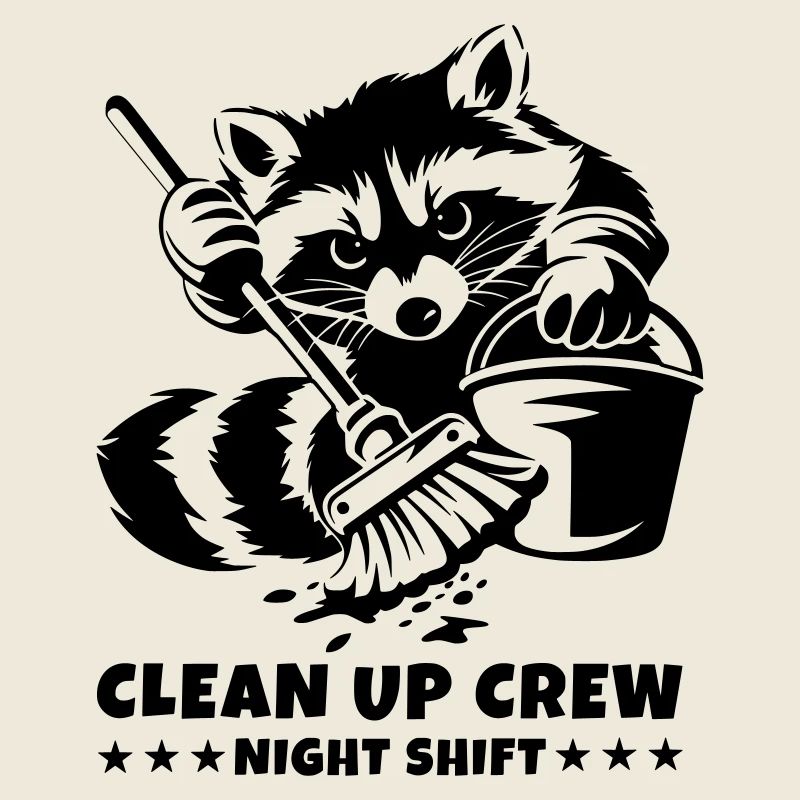 Clean Up Crew – Night Shift Waschbär