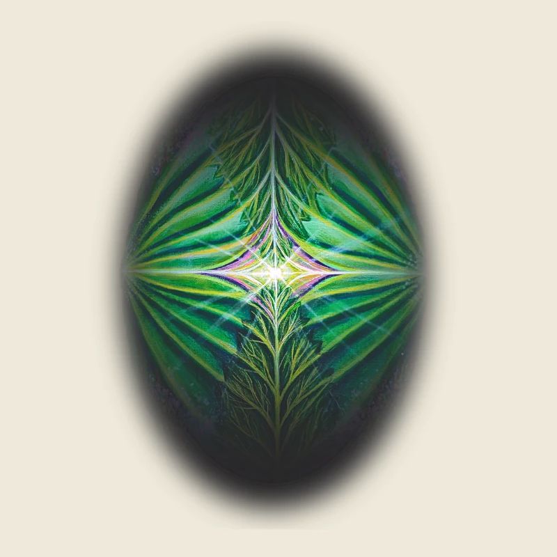 Verdant Symmetry Leaf Mandala
