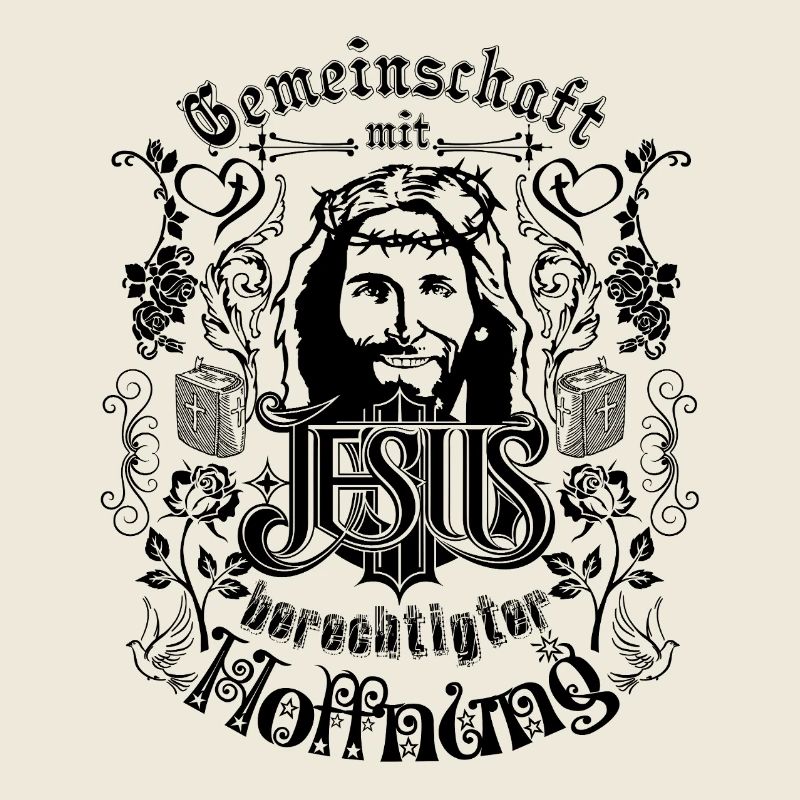 Jesus Kalligraphie Design in schwarz