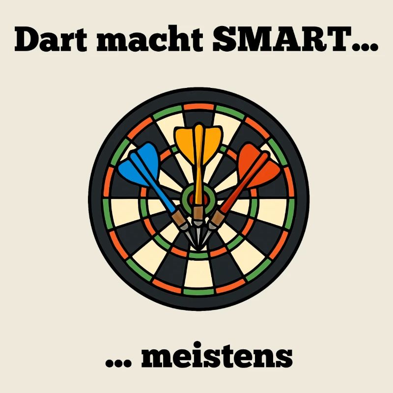 Buntes Dartboard mit Pfeilen
