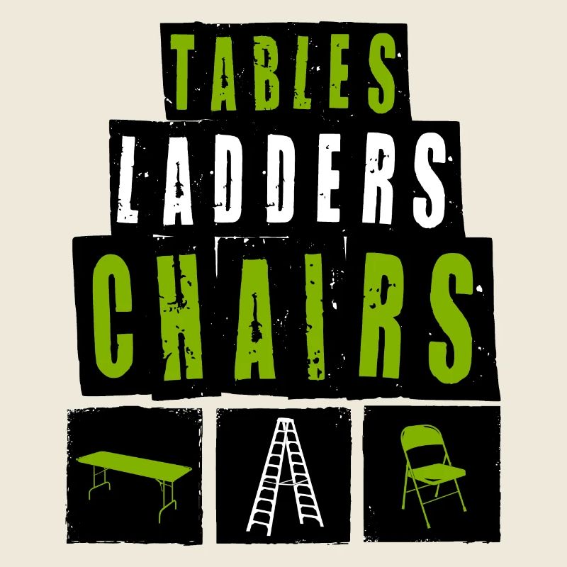 TABLES ÉCHELLES CHAISES Motif de lutte