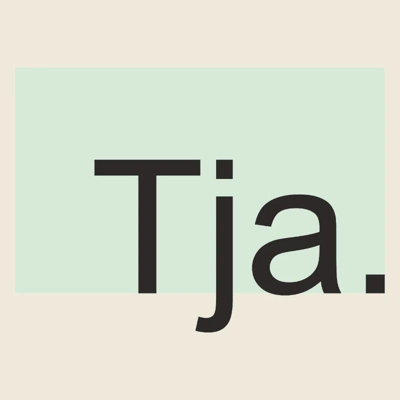 Tja Typografie in Mint