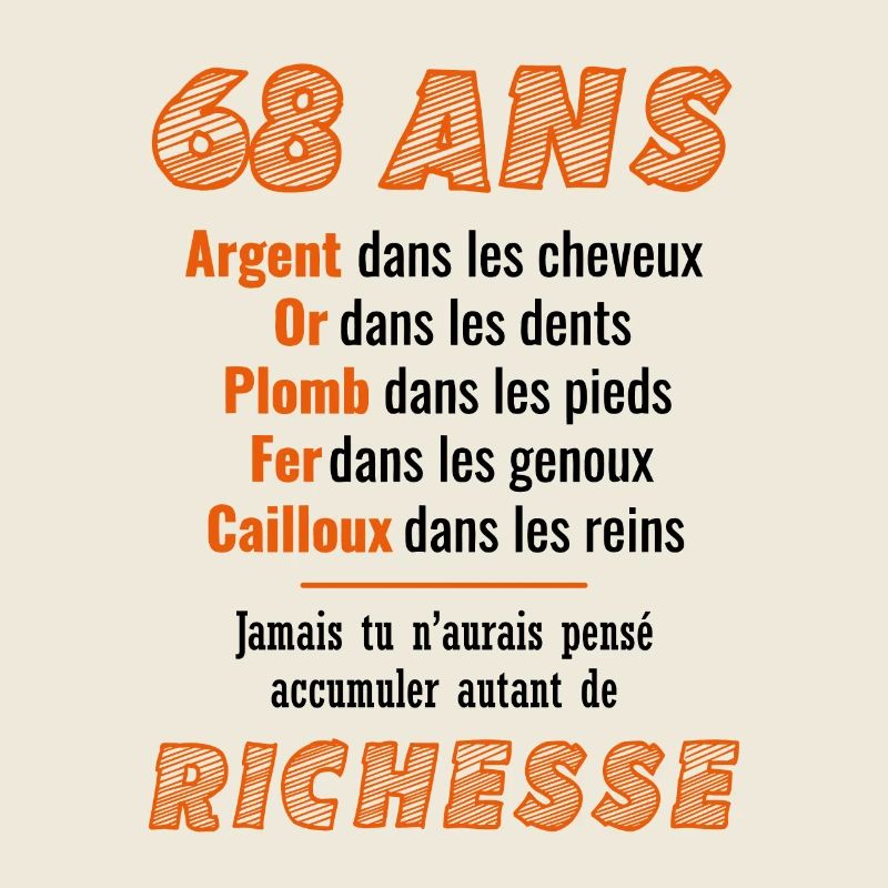 68 Ans Anniversaire Drôle Idée Cadeau