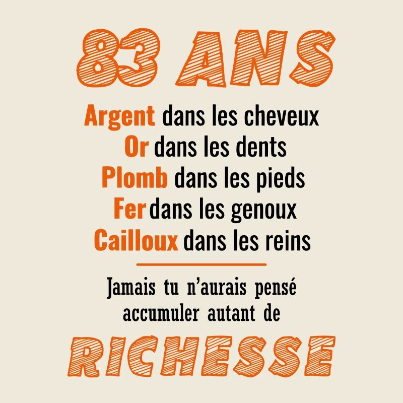 83 Ans Anniversaire Drôle Idée Cadeau
