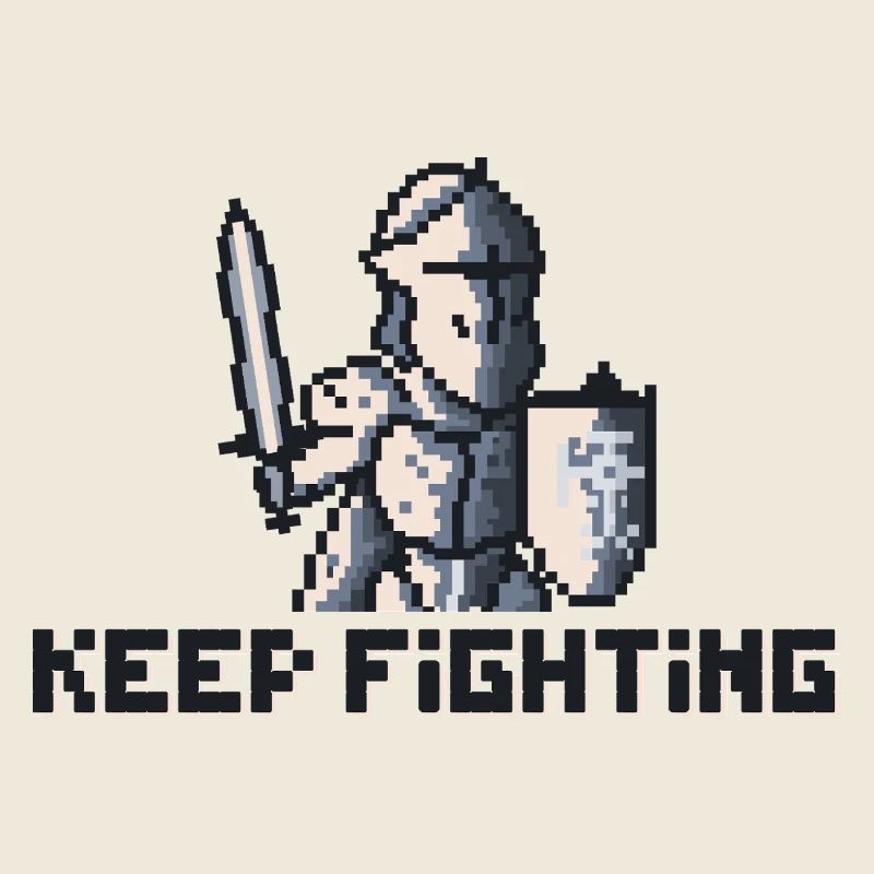 Pixel Art Knight - Kämpfe weiter