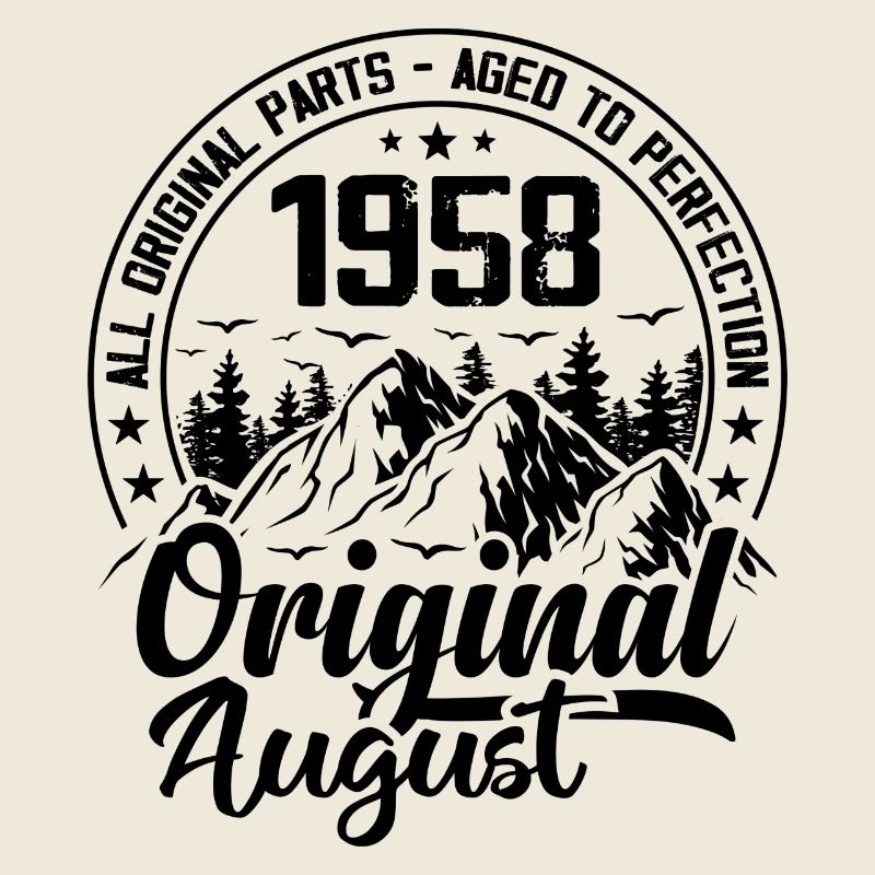 1958 August Original: 66 Jahre Geburtstagsgeschenk