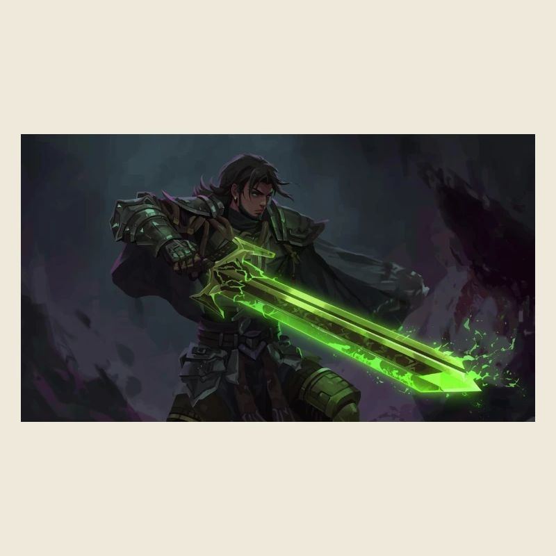 Krieger mit grünem Lichtschwert