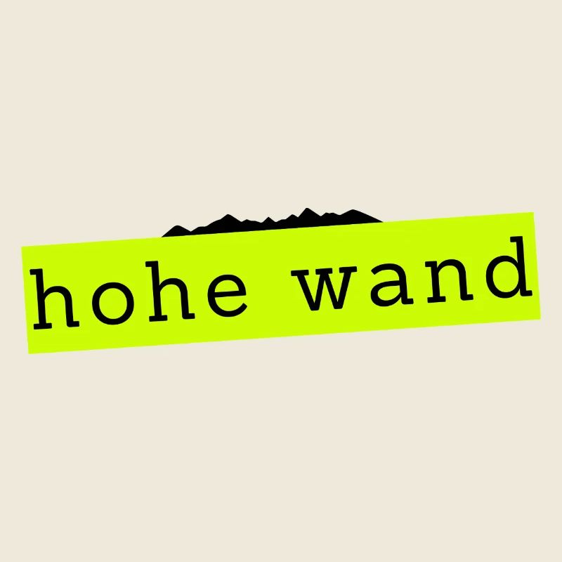 Hohe Wand - Design mit Berg und Text