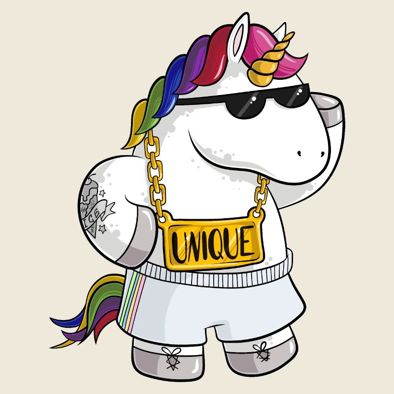 Licorne de dessin animé unique