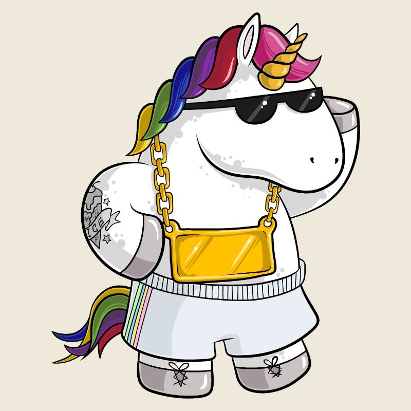 Unique cartoon unicorn