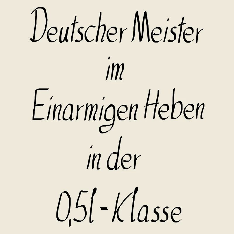 Meister Einarmiges Heben Bier Party Feier Geschenk