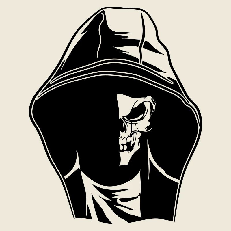 Horror face monster hood