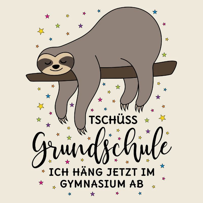 Grundschule Abschluss Tschüss Faultier Gymnasium