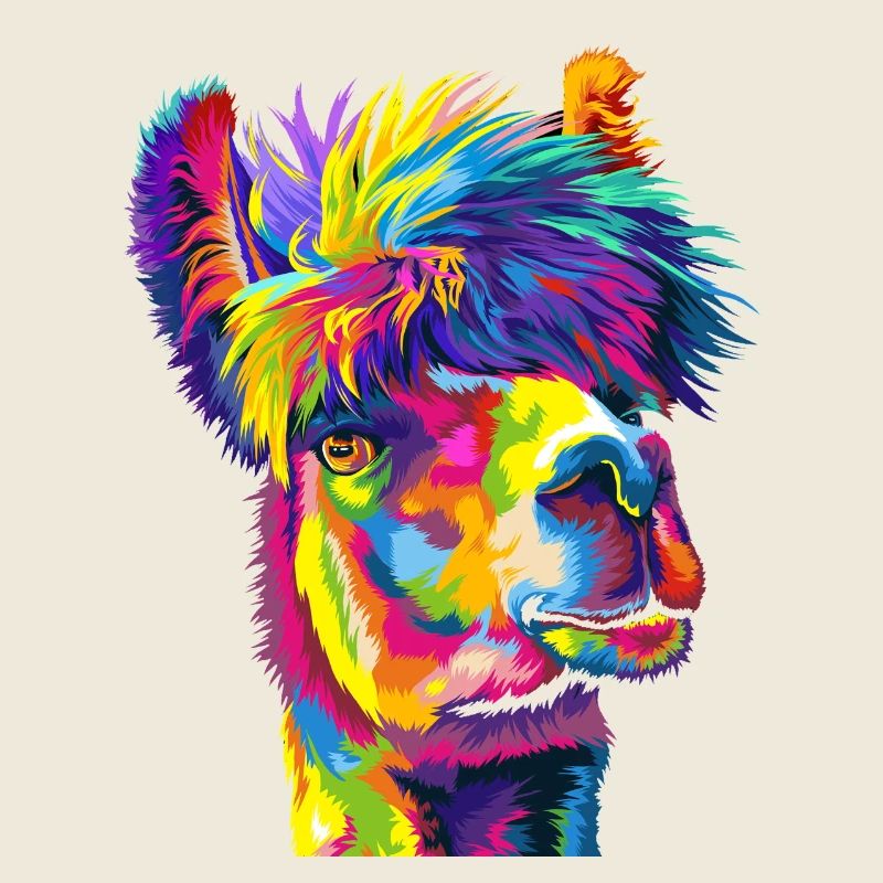 Lama arcenciel audacieux