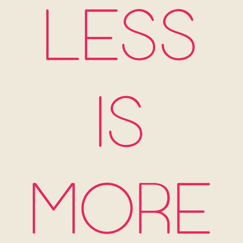 Moins, c’est plus