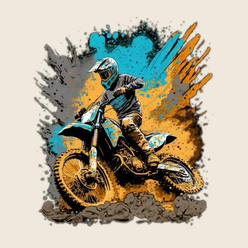 Motocross Action Schlamm Spritzer