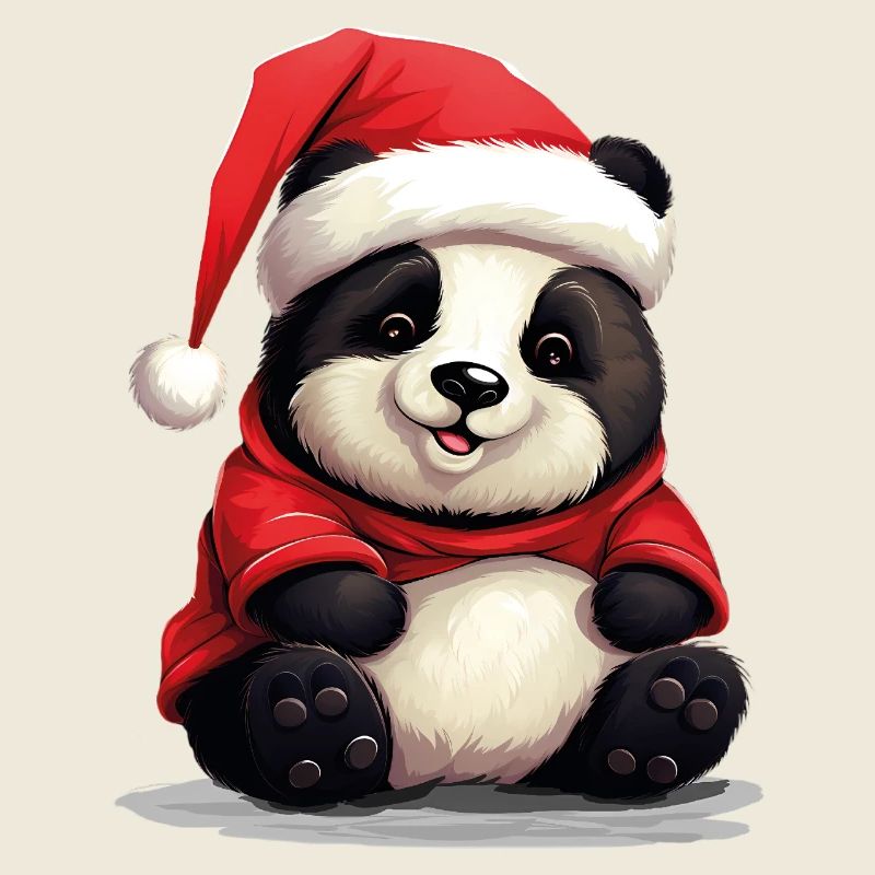 Cute panda, Christmas, Panda bear