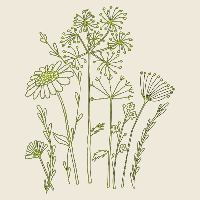 Style de fleurs séchées