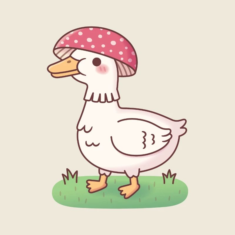 Mignon champignon champignon canard