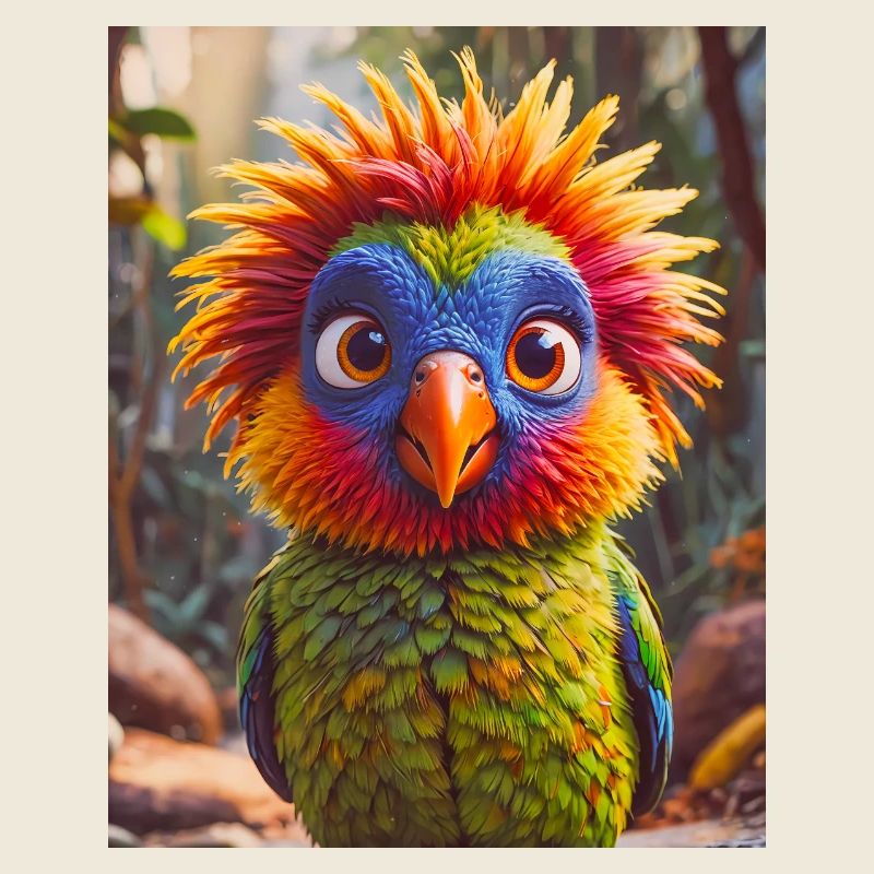 animal australien super mignon loriquet arc-en-ciel