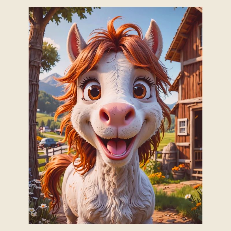 Animaux super mignons dans une ferme – cheval