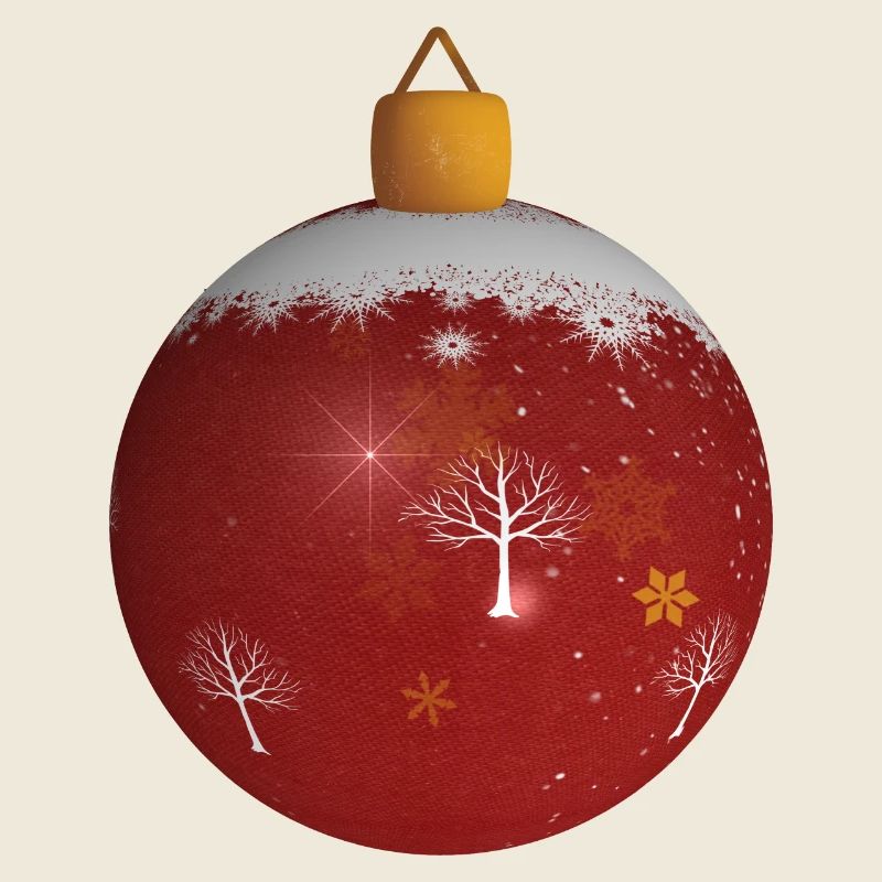boule de noël rouge