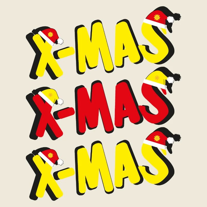 Weihnachtsmützen mit Xmas, ein toller Hingucker.