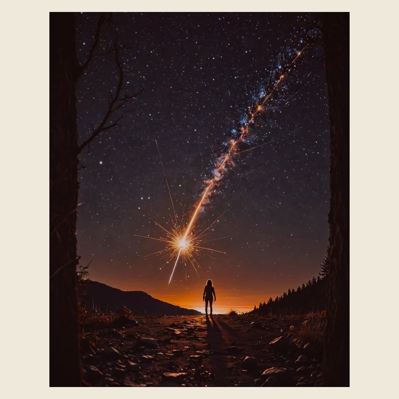 Chemin des étincelles de feu