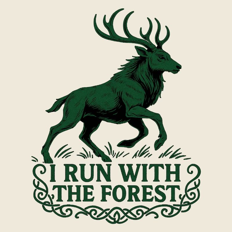 Majestätischer Hirsch mit Waldbotschaft