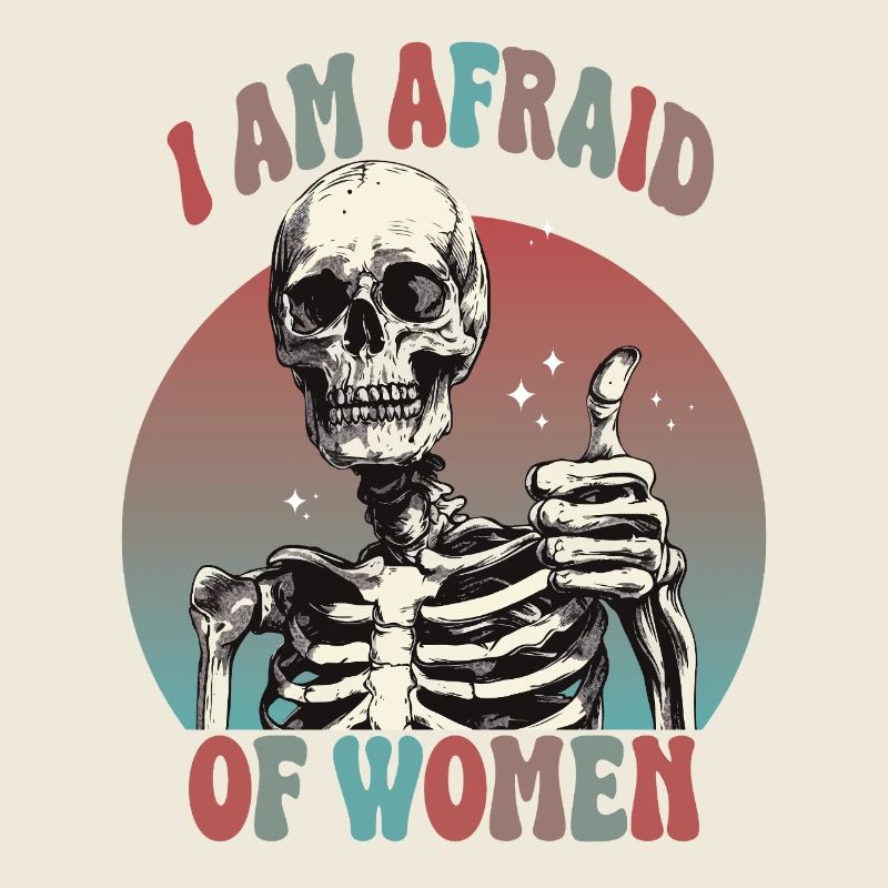 Mème d'un squelette qui a peur des femmes