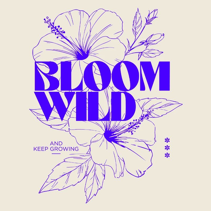 Bloom Wild Floral Typographie Design