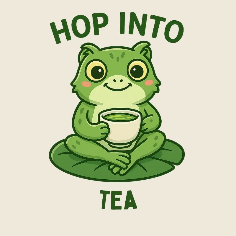 Frosch Tee Hüpfer Matcha Tiere Design 
