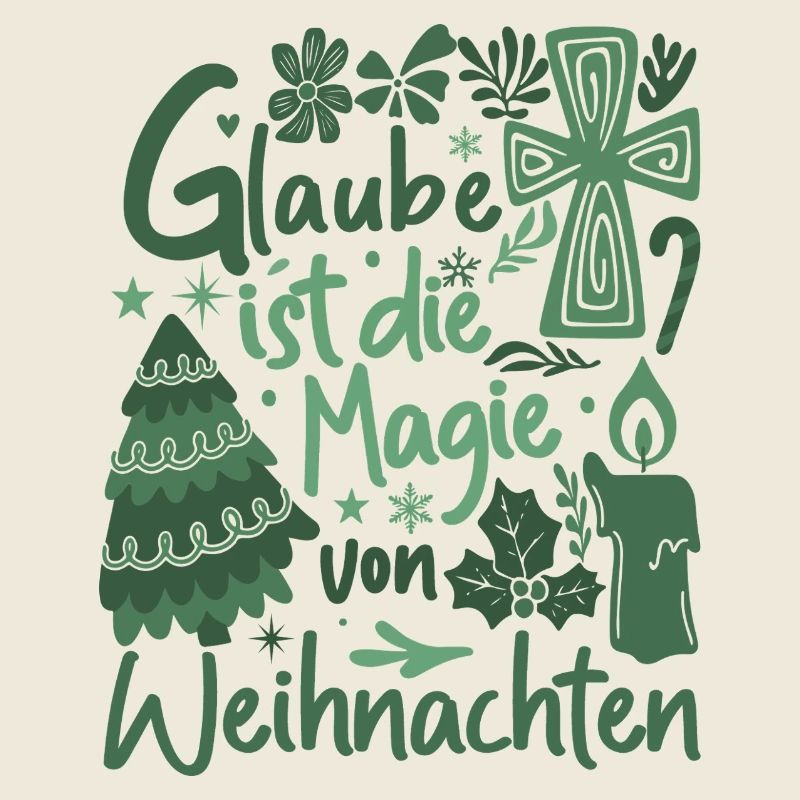 Faith is the magic of Christmas boho design