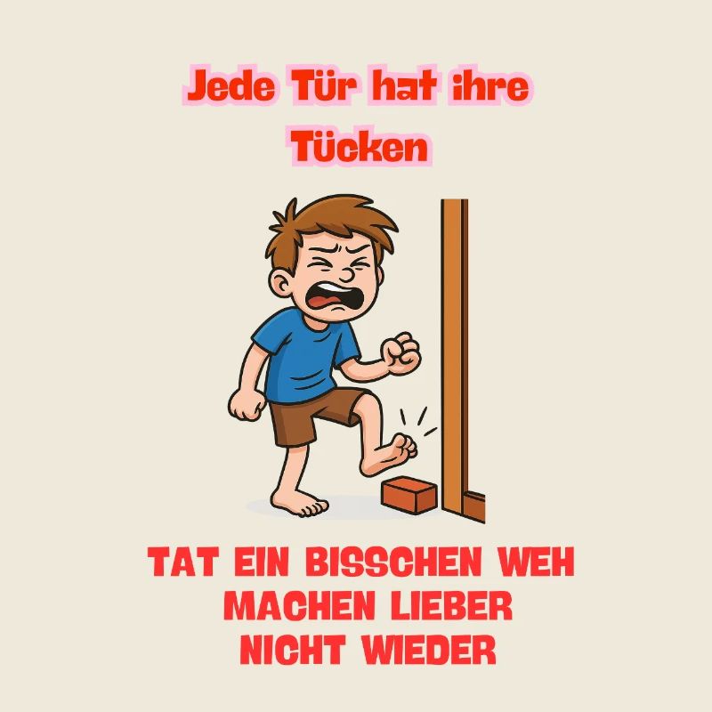 Jede Tür hat ihre Tücken Comic Illustration 