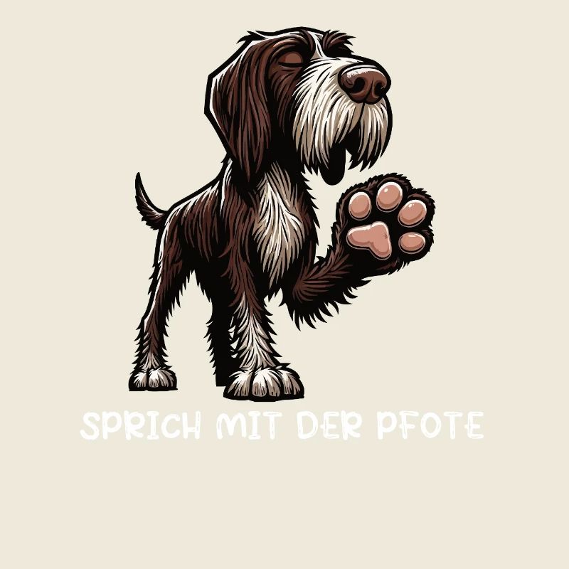 Sprich mit der Pfote Deutsch Drahthaar Drahthaare