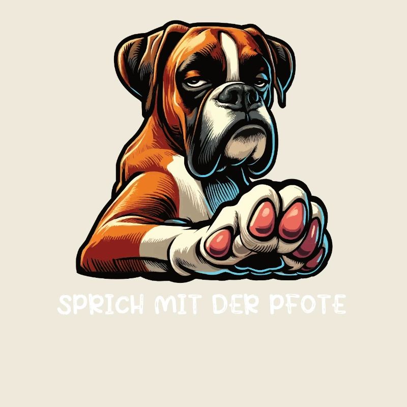 Sprich mit der Pfote Boxer Boxerhalter Boxerhund 