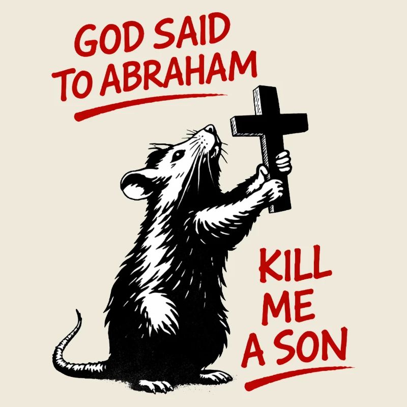 La satire biblique du rat à la croix