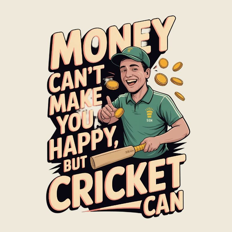 Funny Cricket Saying Vintage Cricket Game