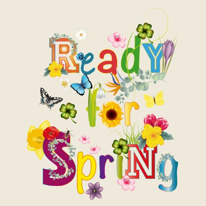 Ready for Spring – Bunte Frühlings Typografie 
