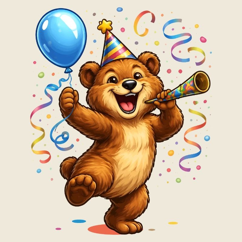 Funny Carnival Bear – Happy Party Motif