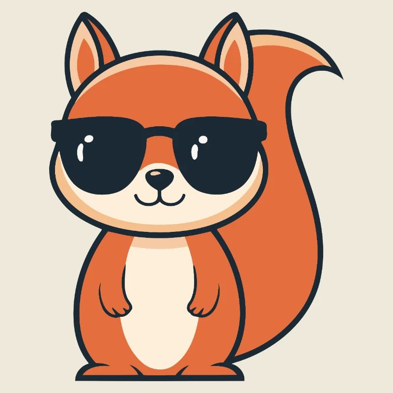 Schicke Eichhörnchen-Schwarze Brille