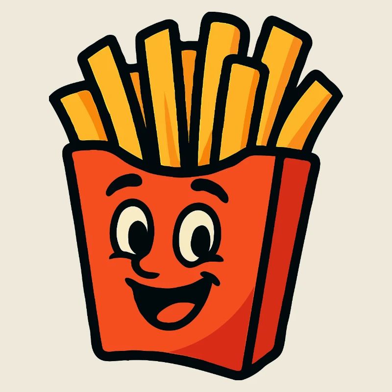 Héros joyeux des frites