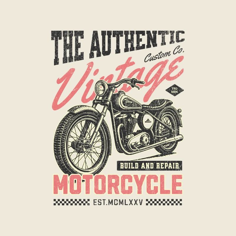 Authentic Vintage Motorcycle