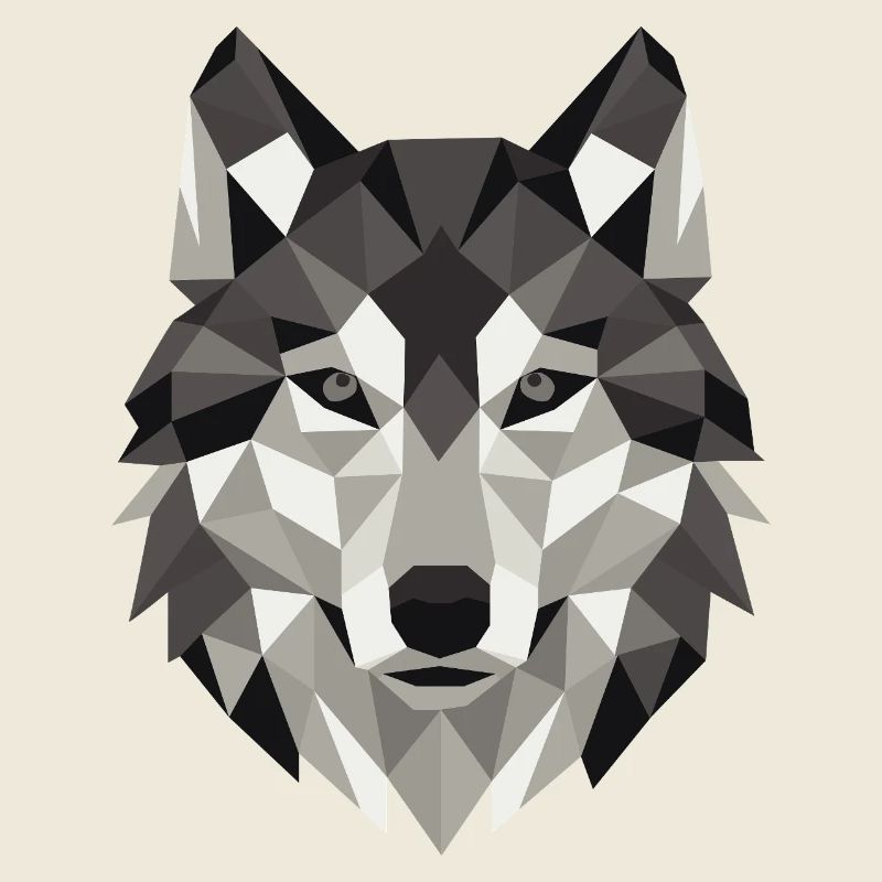 Wolfskopf Lowpoly Geometrie