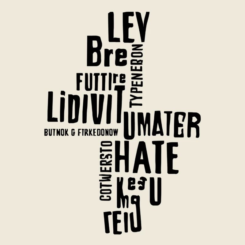 Typographie motivationnelle verticale