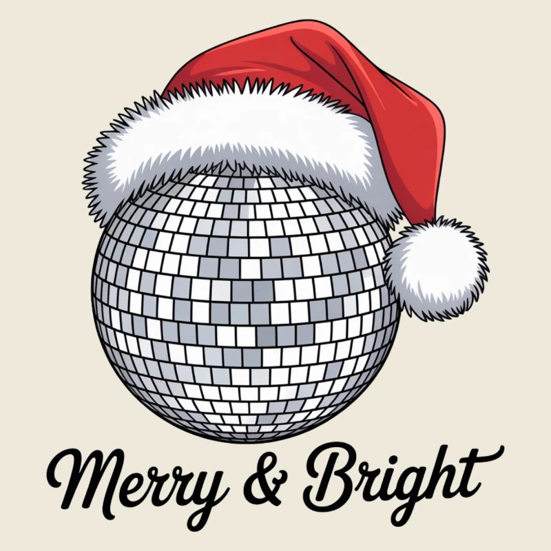 Disco Weihnachtsmann mit Merry & Bright