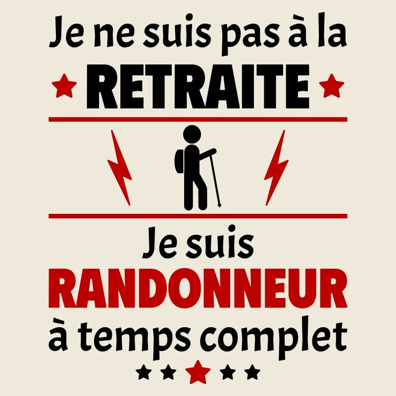 Pas à la retraite randonneur à temps complet