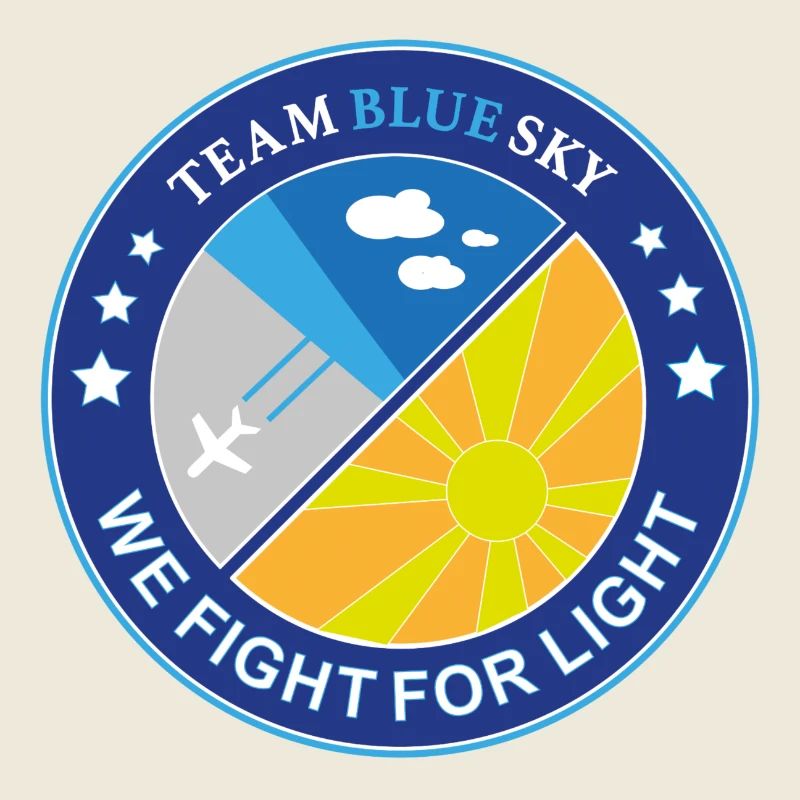 Badge de l’Amant du Soleil Équipe Blue Sky Light, Emblème du Guerrier