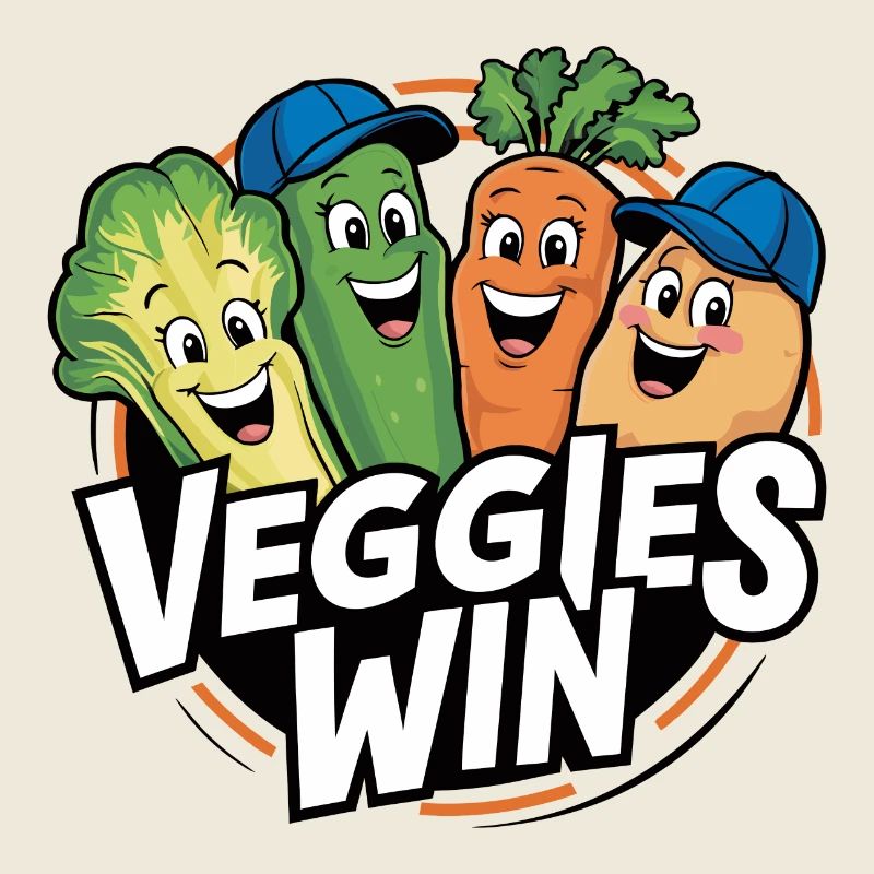 Nachhaltigkeit Lustiges Gemüse freut sich Veggies